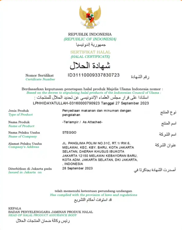 Halal Certificate